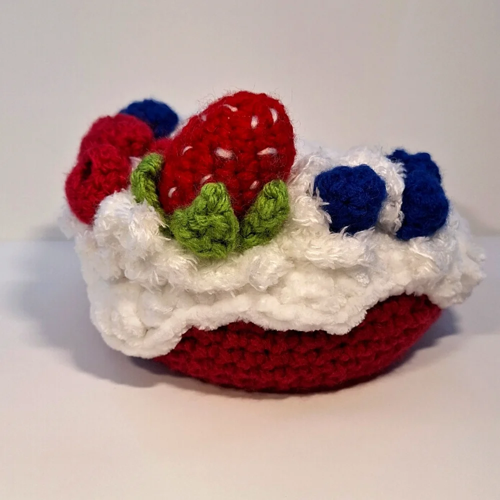 Handmade Amigurumi Decadent Red Velvet Donut